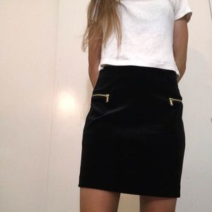 Velvet Mini Skirt
